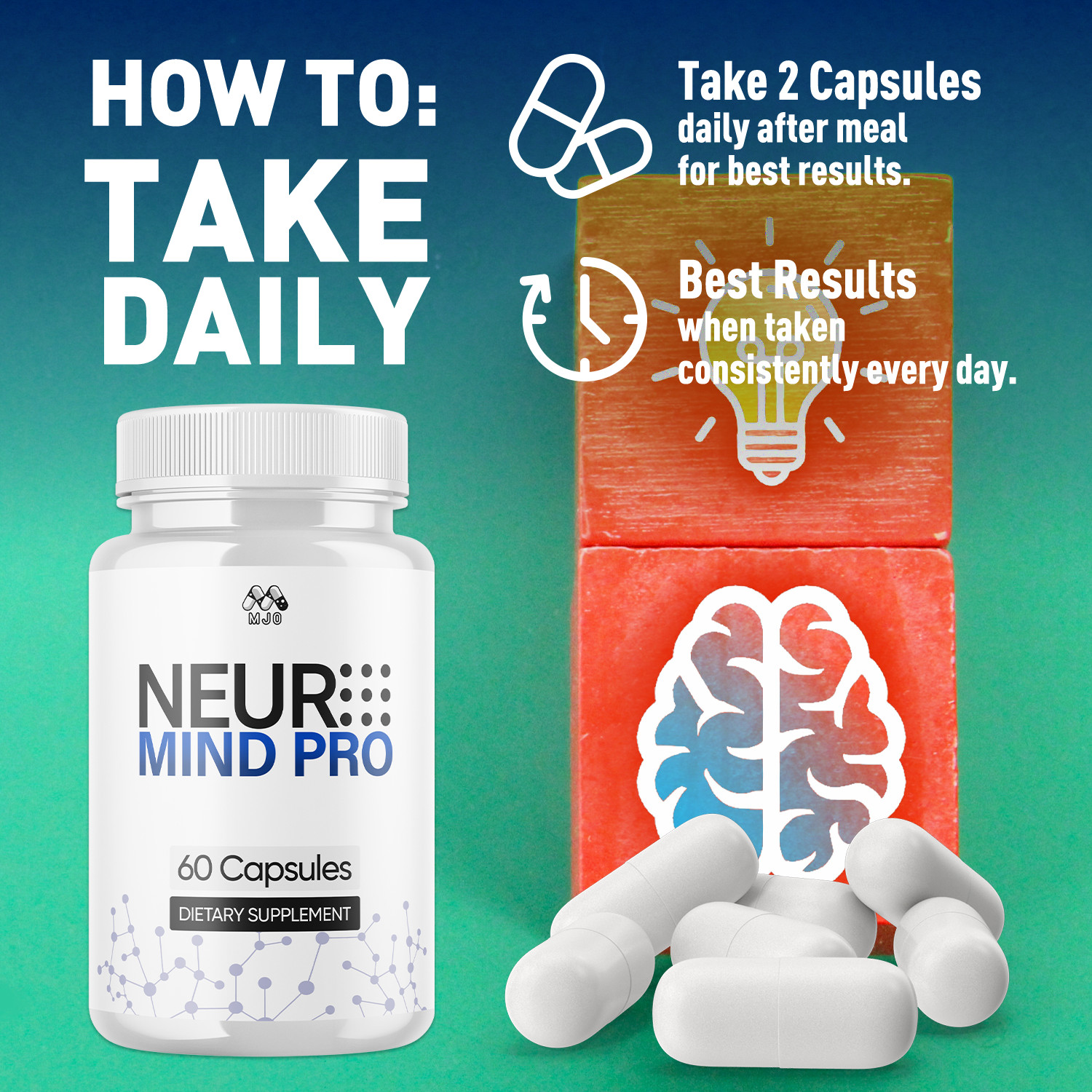 (5 Pack) Neuro Mind Pro Advanced Brain Max Support Formula 300 Capsules