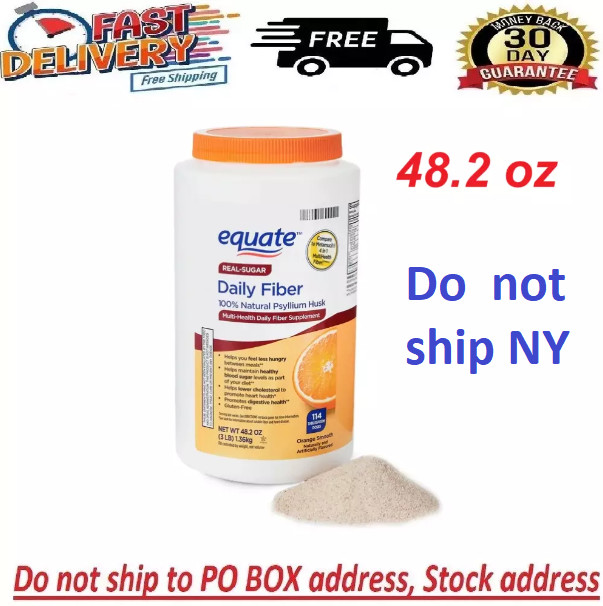 Equate Daily Fiber Orange Smooth Fiber Powder, 48.2 oz. ( Fast Free Shipping )