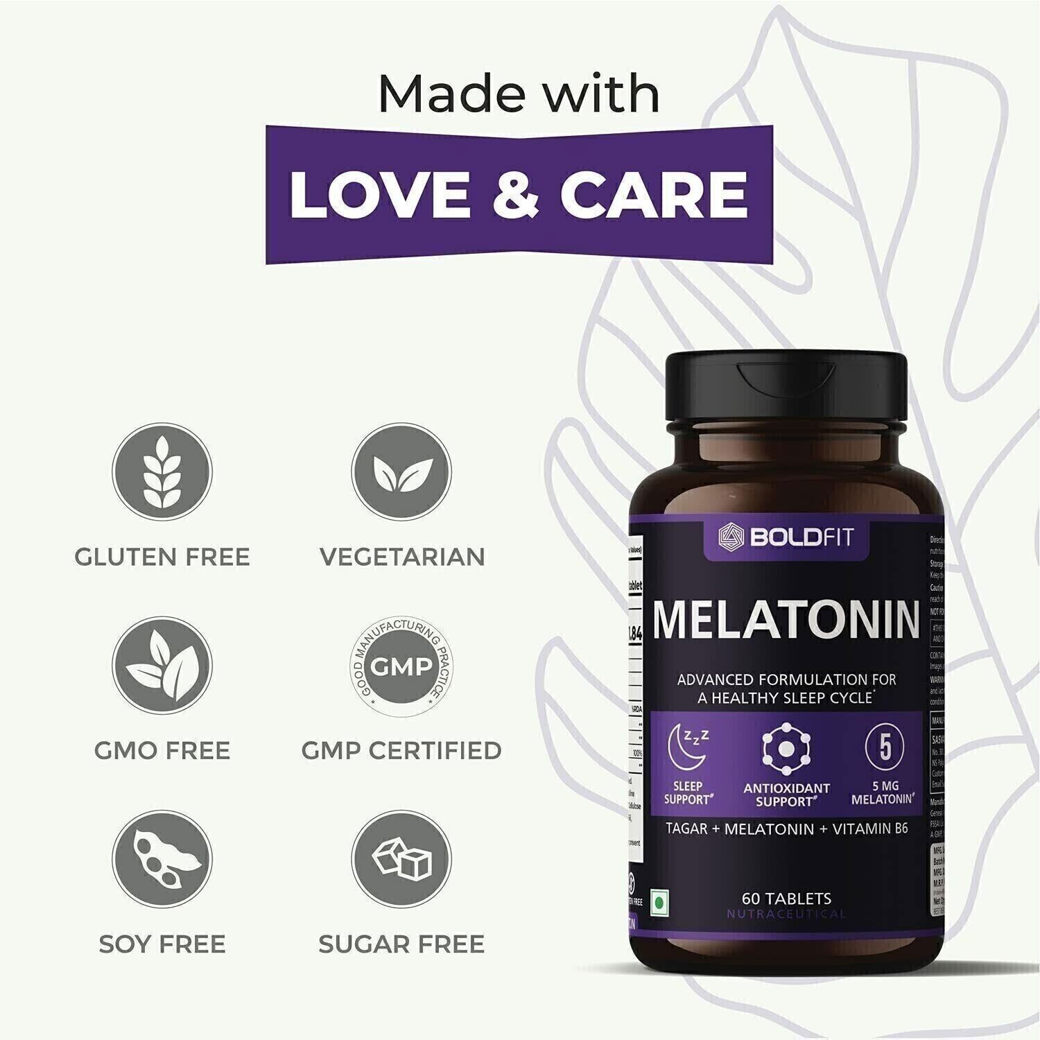 Boldfit Deep Sleeping Aid 60 Tabs | No Side Effect | 60 Day Money Back Guarantee