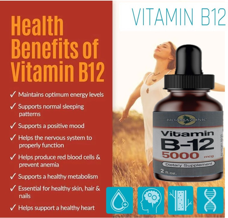 Extra Strength Vitamin B12 Sublingual Liquid Drops Methylcobalamin B 12 2fl oz