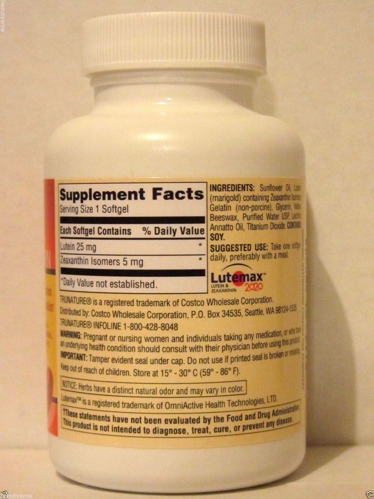 trunature VISION COMPLEX LUTEIN & ZEAXANTHIN 140 Softgels