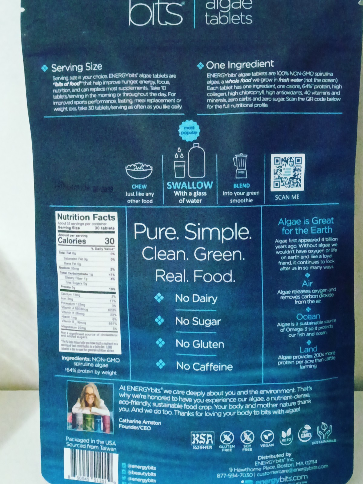 energybits Focus Fitness Ernergy Bits Spirulina Tablets