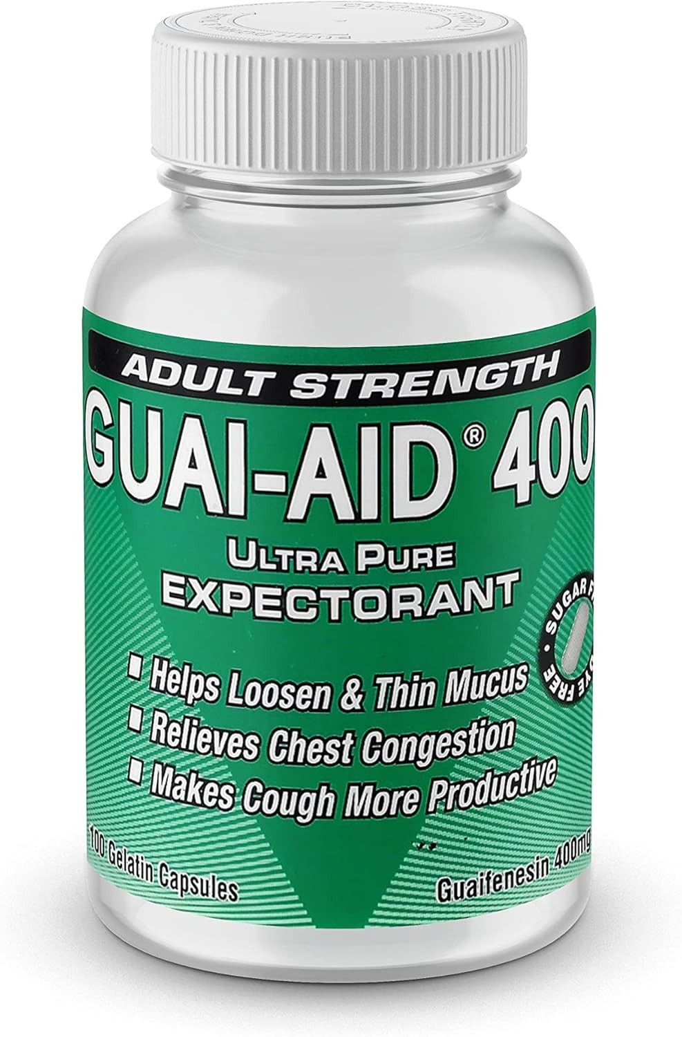 Ultra-Pure Guaifenesin Capsules – 400mg, 100 Count for Fast Allergy Relief