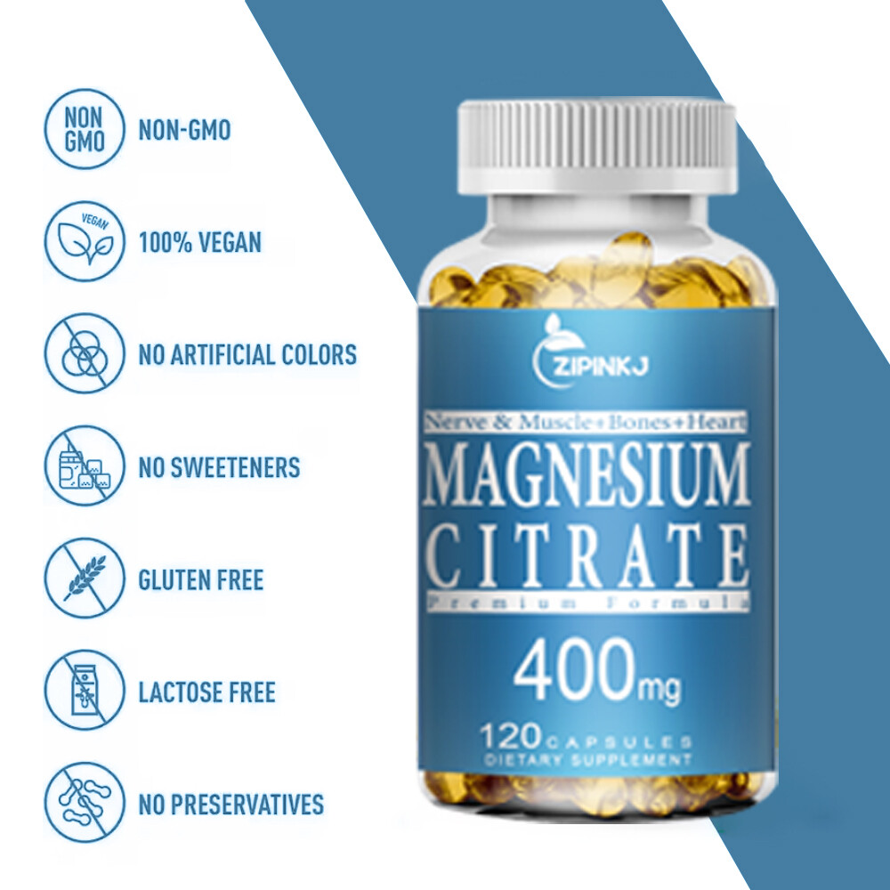 Magnesium Citrate Capsules Extra Strength High Absorption Magnesium Supplement