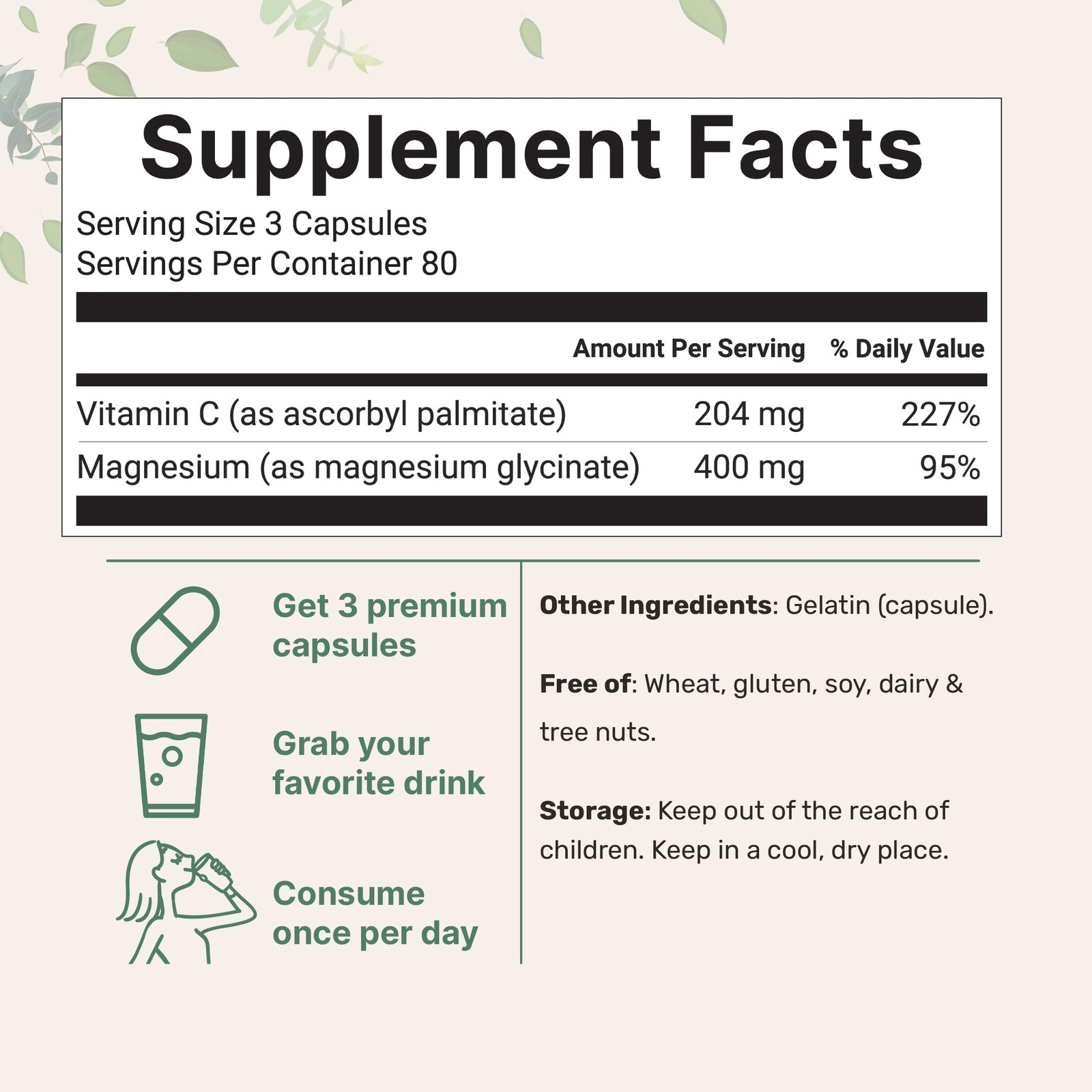 Micro Ingredients Pure Magnesium Glycinate 400mg Per 240 Count (Pack of 1)