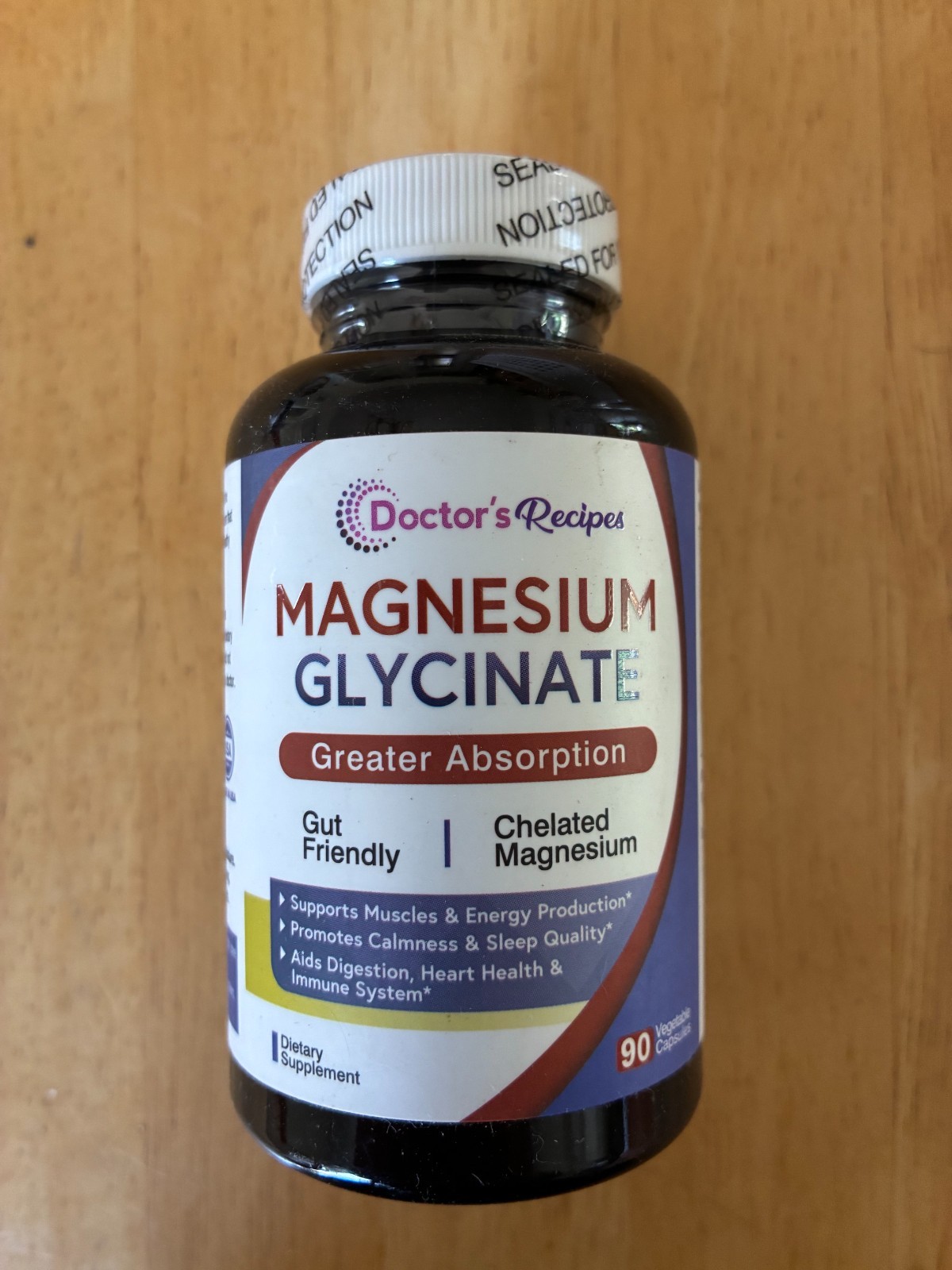 Doctor’s Recipes Magnesium Glycinate Supplement for Men & Women 100mg 90 Capsule
