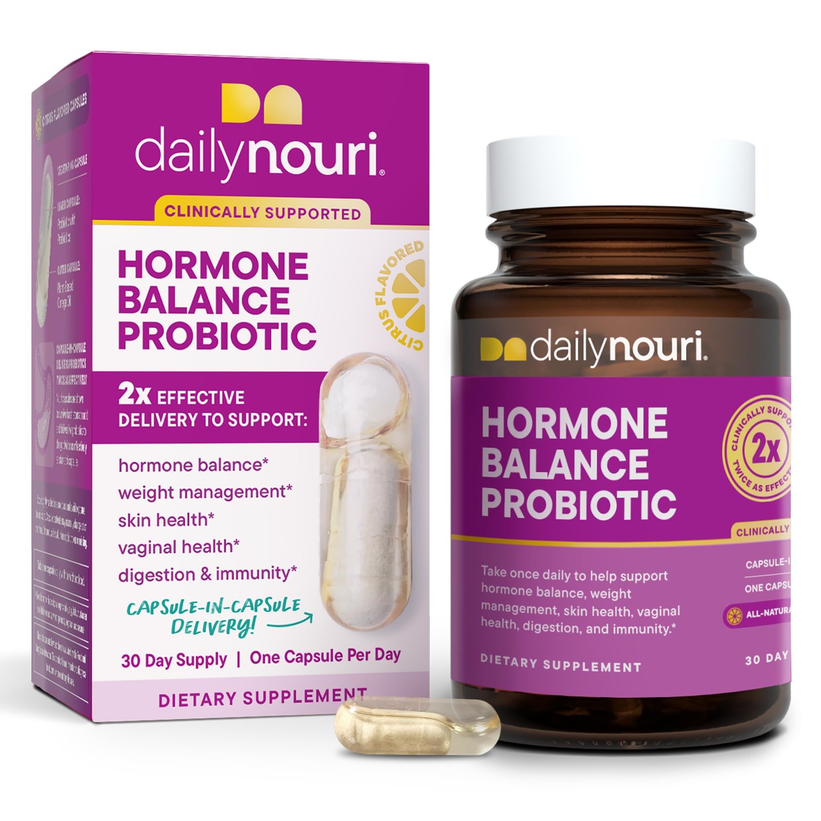 Daily Nouri Hormone Balance Probiotics for Women | Supports Healthy Estrogen …