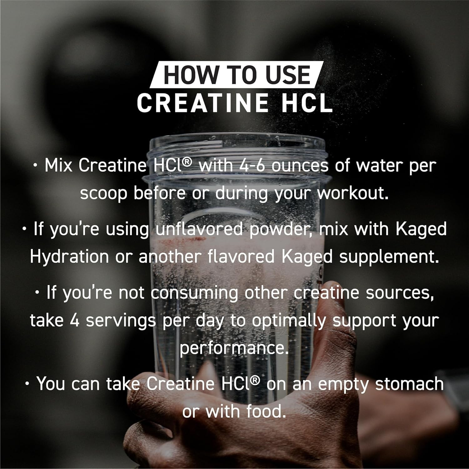 Kaged Creatine Hcl 750Mg Premium Soluble Nutritional Supplement 75 Capsules