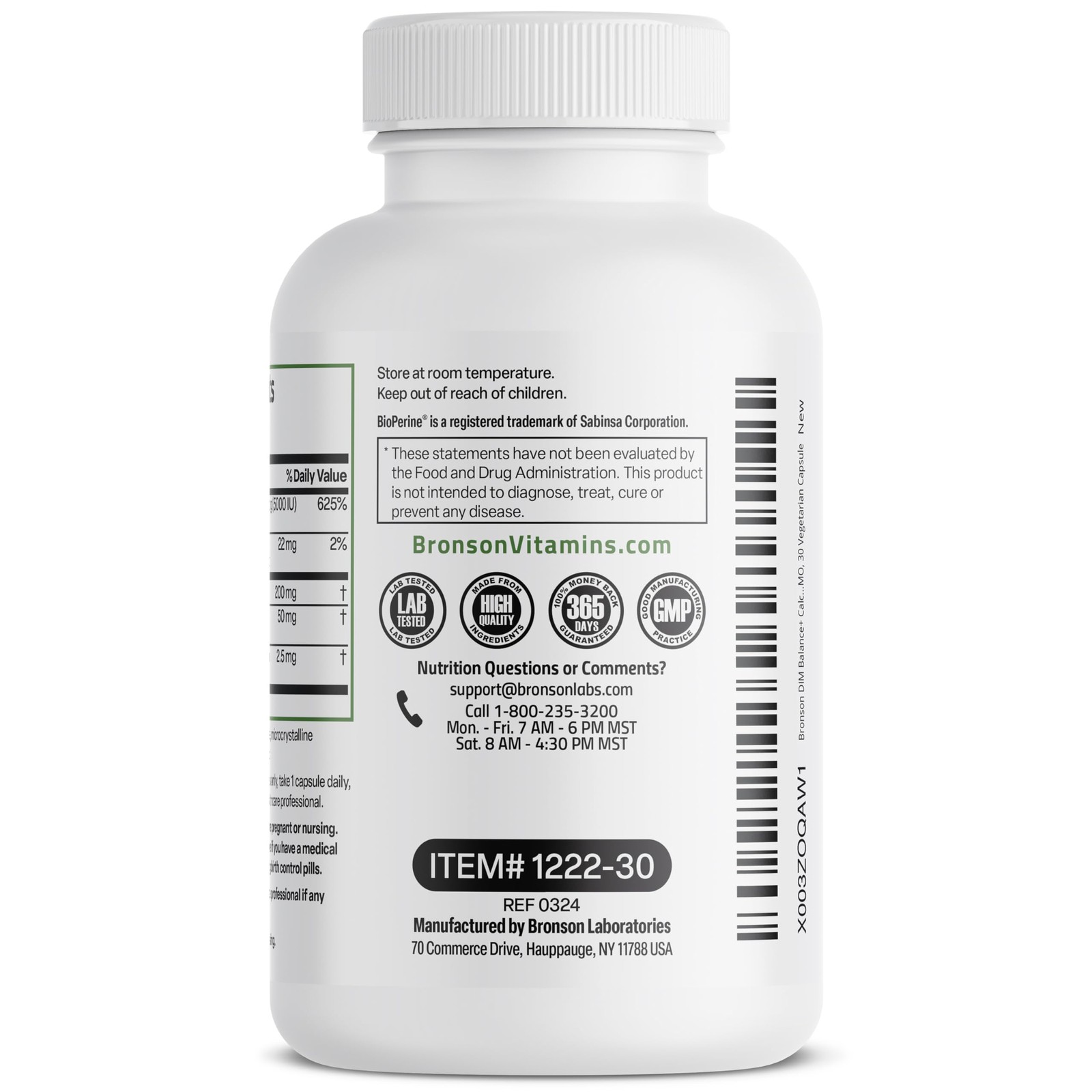 Bronson DIM Balance+ Calcium D-Glucarate, Broccoli 30 Count (Pack of 1)