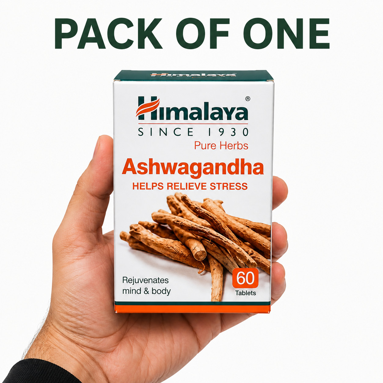 Himalaya Pure Herbs Ashwagandha 60 Tablets Stress Relief Herbal Supplement