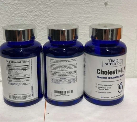 2 Pk 1MD CholestMD Promotes Cholesterol Health New Sealed 60 Capsules – USA