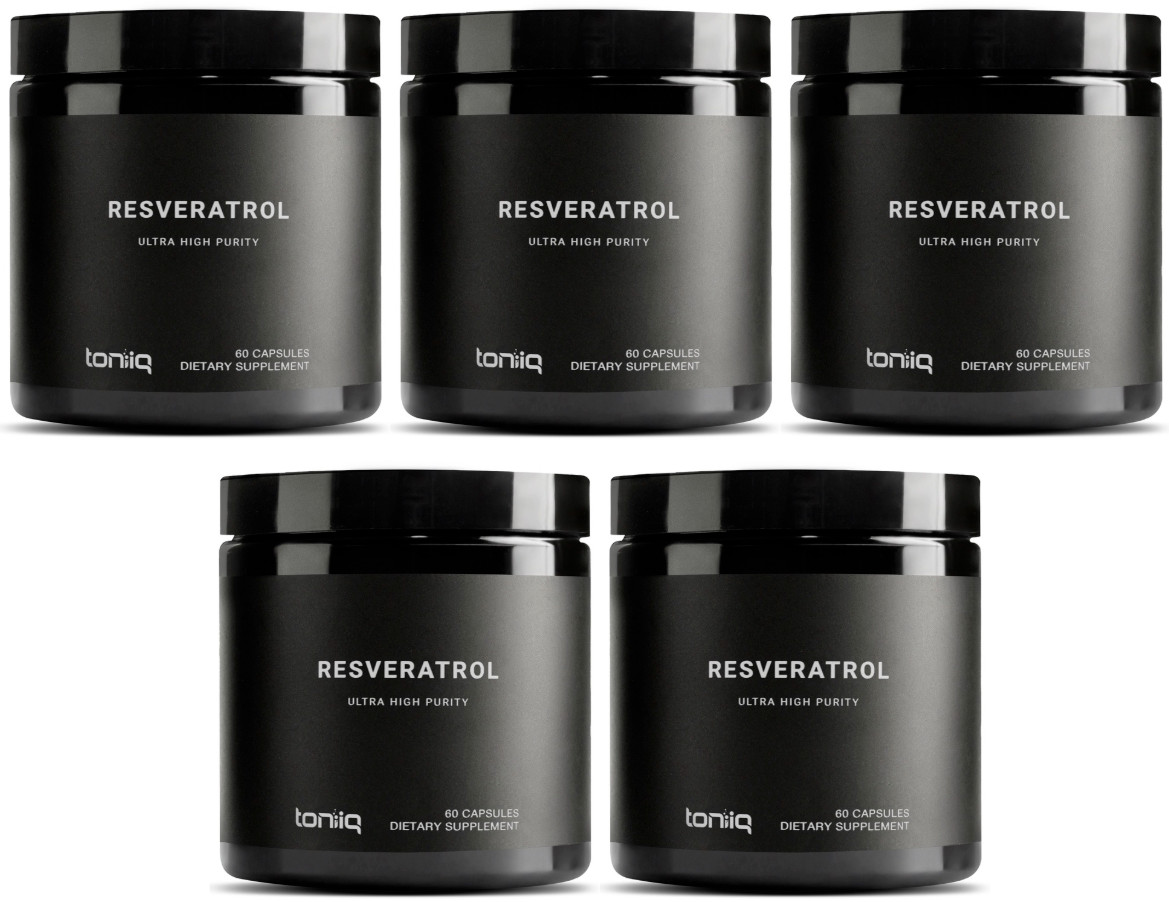 Trans Resveratrol 1000mg 98% Pure HighlyPurified Bioavailable Resveratrol 5X60c