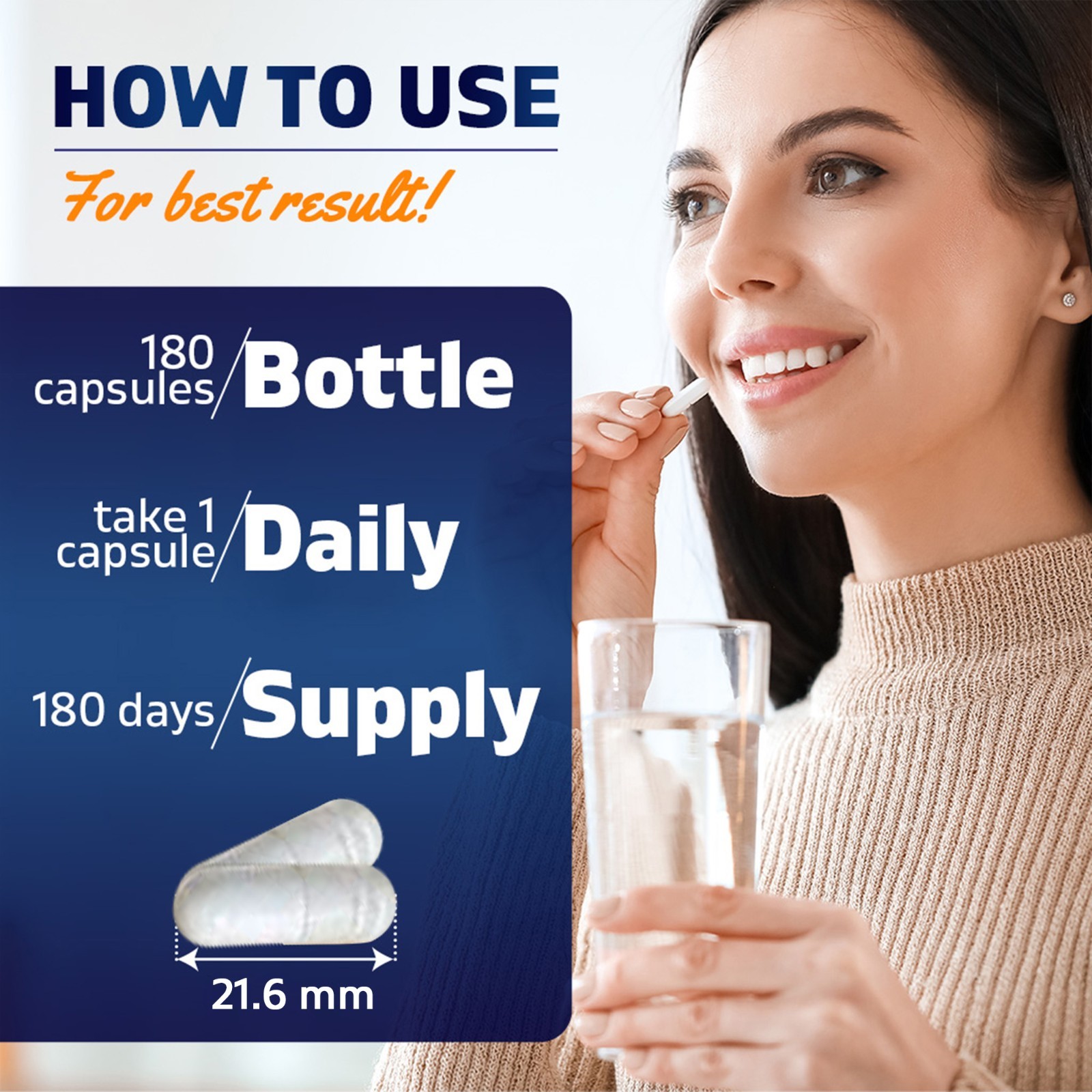 Vitamatic Magnesium Citrate 500mg per Serving – 180 Vegetarian Capsules (Provide