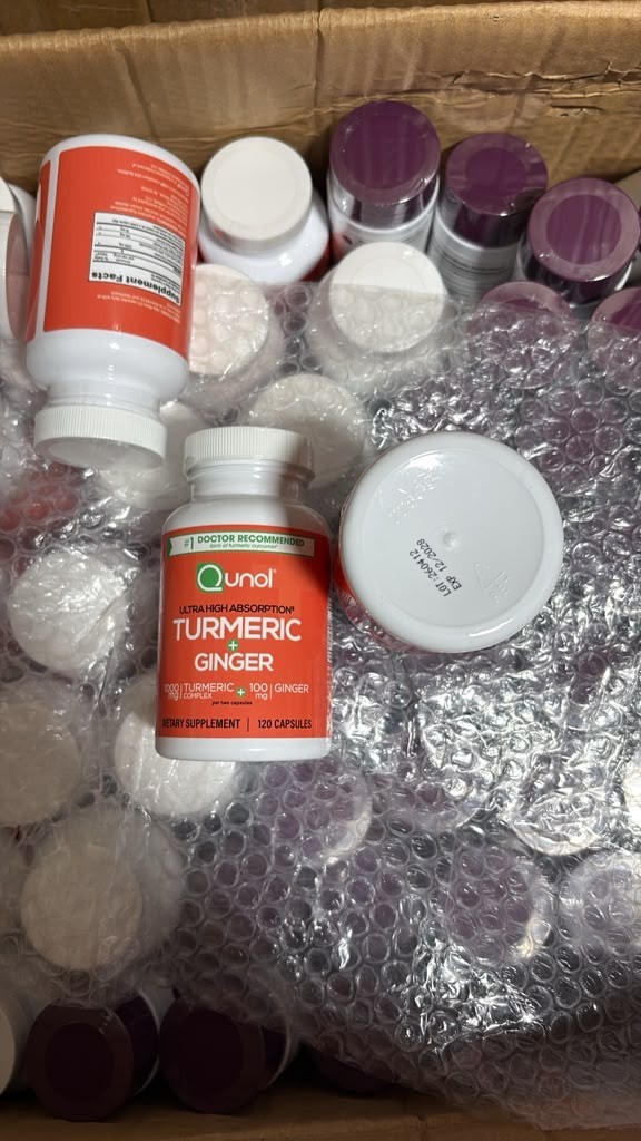 Qunol Turmeric Ginger 1000mg 120 Capsules Exp 2028 Joint Support Pack 1 2 3