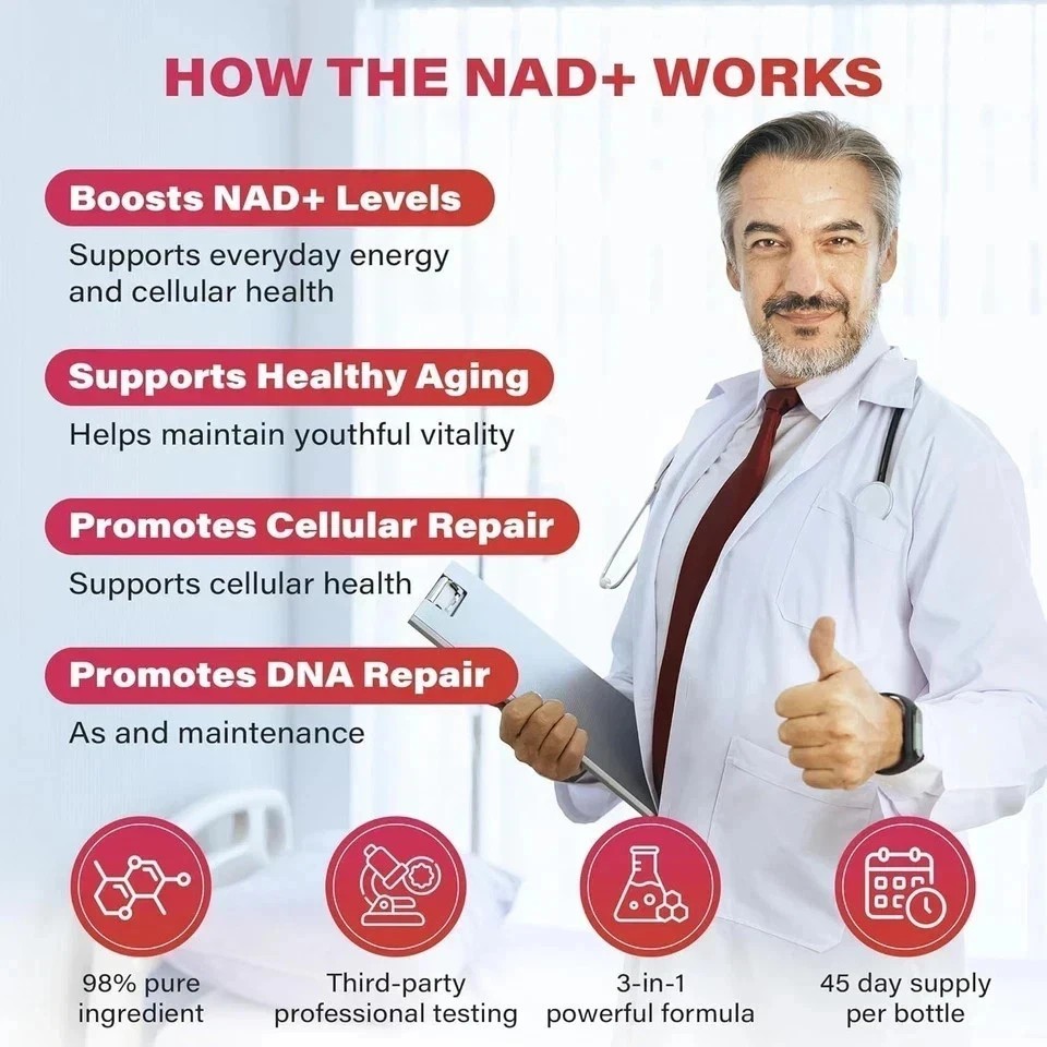 Resveratrol Nicotinamide & Supplement NEW 30pcs,Premium NAD+ zooone- Riboside++