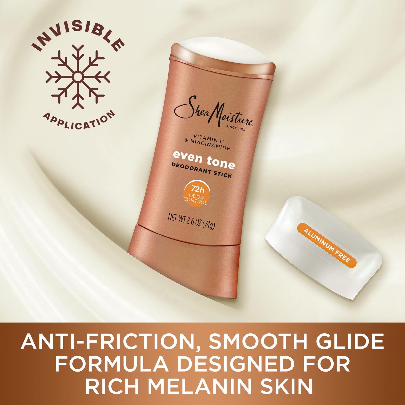 SheaMoisture Deodorant Stick for 72h Odor Control Fresh 2.6 Ounce (Pack of 1)