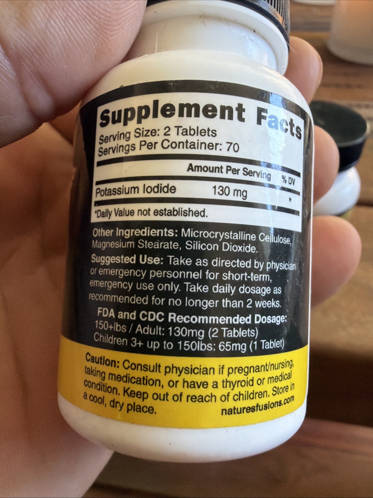 2 Pack Nutri Potassium +Iodide Tabs 130 Mg 140 Tablets Each Exp 1/2035