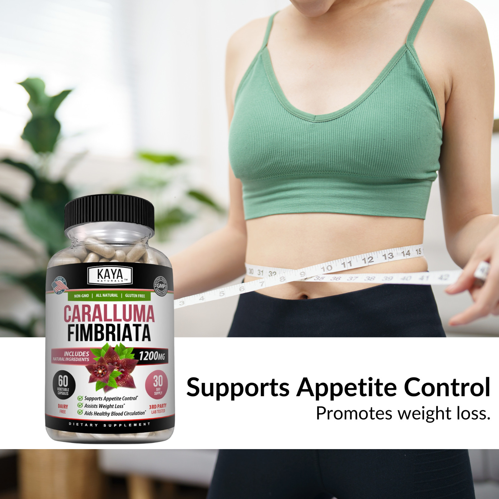 Caralluma Fimbriata 60ct.- 1200mg High Potency, Weight Loss, Appetite Control
