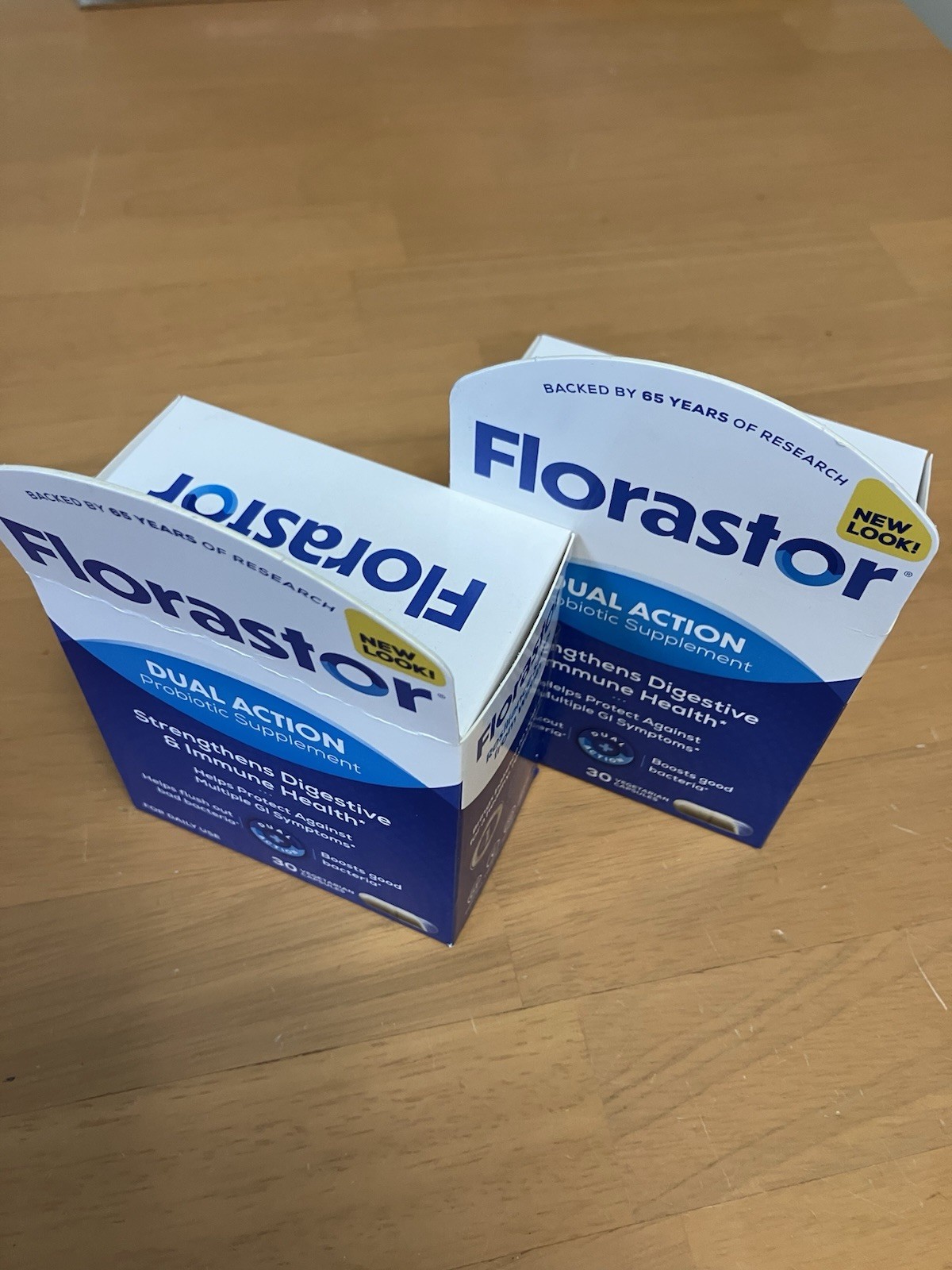 2 Pk. Florastor Dual Action Probiotic Supplement Digestive Immune Health, 60 Ct.