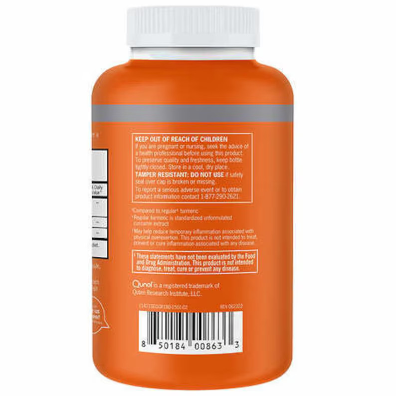 Qunol Extra Strength Tumeric Curcumin Complex 1500mg – 220 COUNT