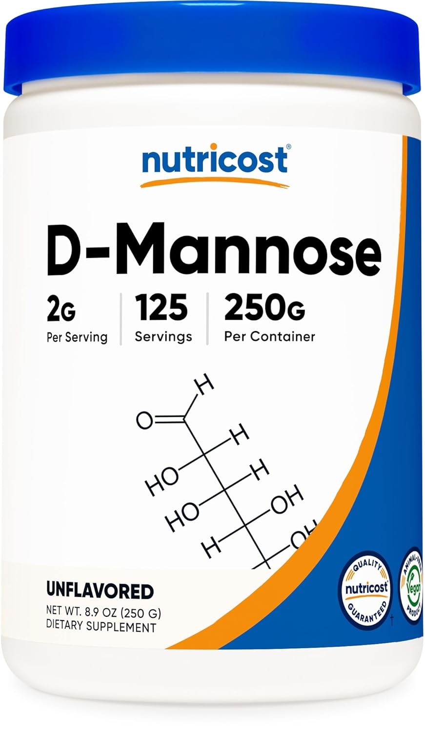 D Mannose Powder Non GMO Gluten Free Urinary Tract UTI Relief Supplement 3.6 Oz
