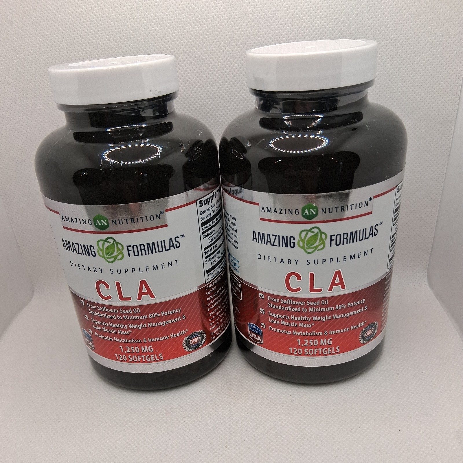 ✨ Amazing Formulas CLA 1250 Mg 120 Softgels getting 2 bottles 120×2 exp 05/27