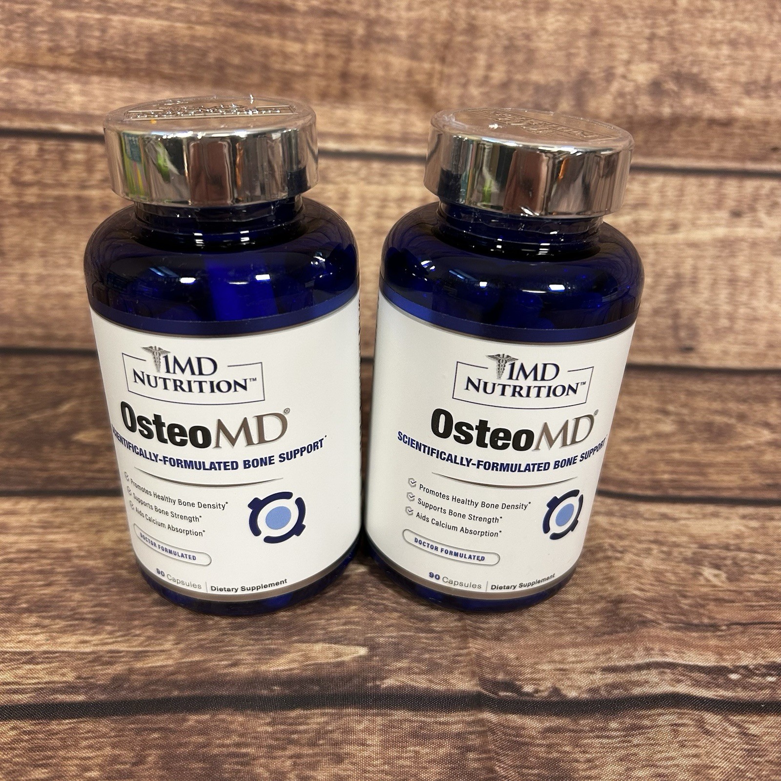 1MD Nutrition OsteoMD Bone Support Calcium Vitamin D3 K2 90 Ct BB 2 Pack 07/2026