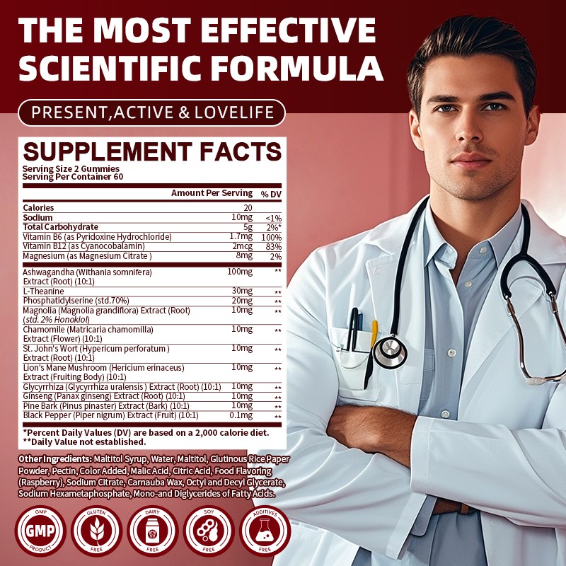Cortisol Support Supplement Stress Relief & Cortisol Manager 240Gummies
