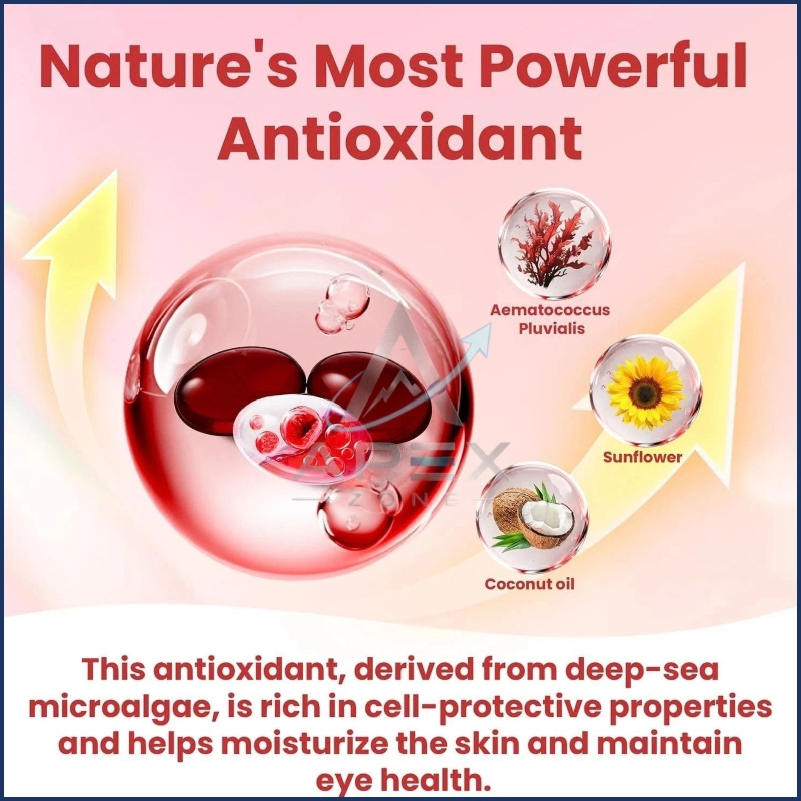 Astaxanthin 12mg 120 Softgels, 4 Month Supply,Triple Strength,Non-GMO,Eye Health