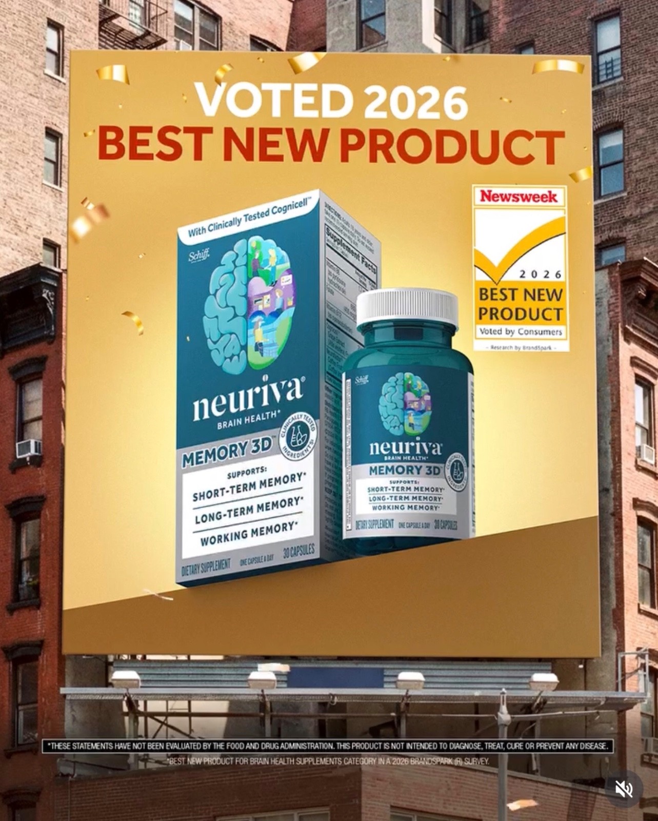 🎁 SCHIFF Neuriva Memory 3D Brain Health Nootropic Supplement S&L Term Mem 05/26