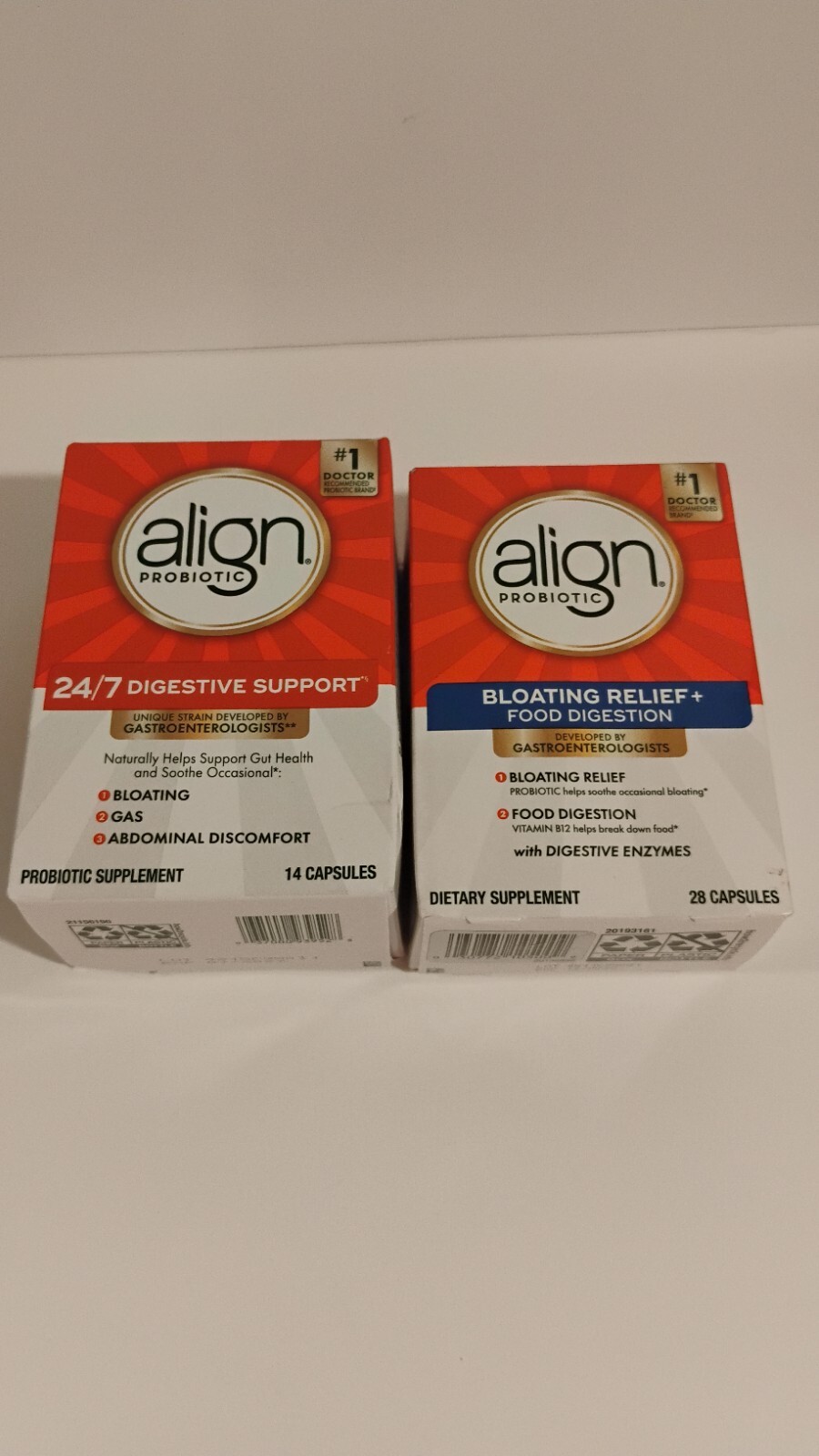 Align Probiotic Bloating Relief + Food Digestion – 28/14 Caps Exp. 12/25 & 7/27