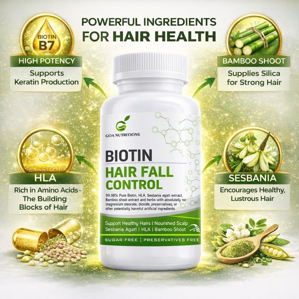 GOA NUTR.ITIONS Biotin 10000mcg Hair Support 60 Tabs
