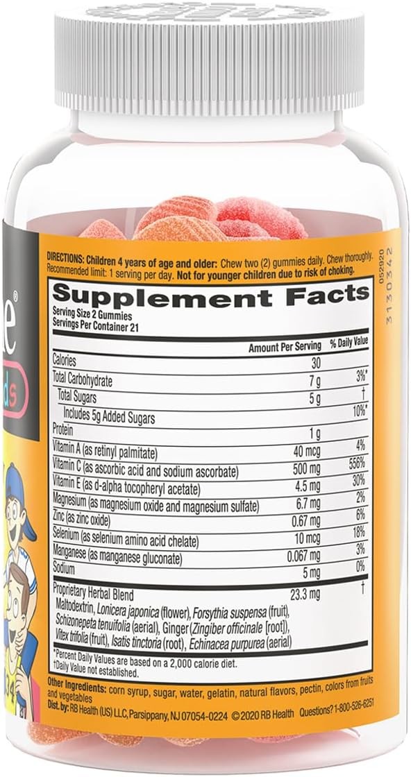 Airborne KIDS 500mg Vitamin C Supports Inmune System, 63 Gummies EXP 02/2026