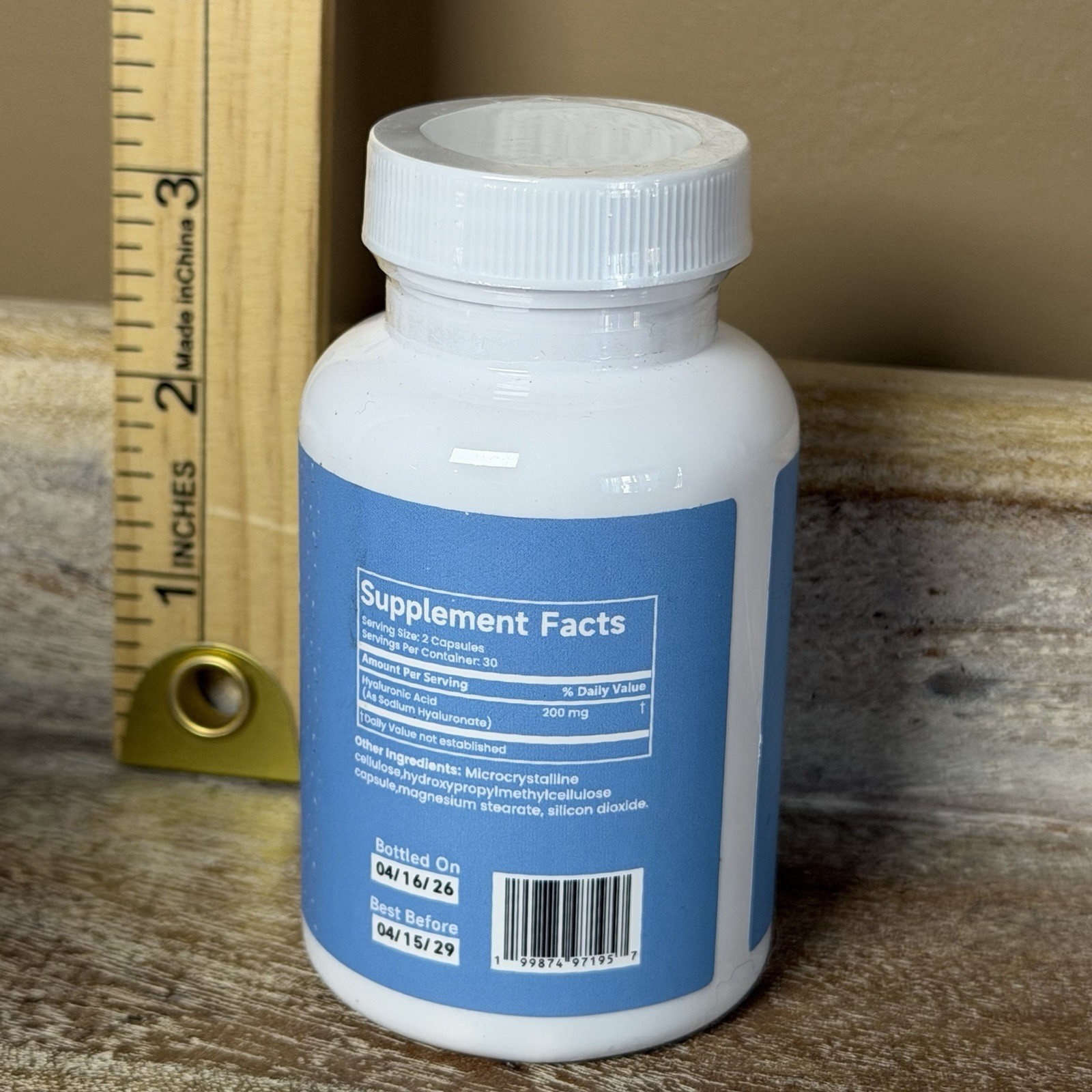 Hyaluronic Acid, Hyaluronic Acid Capsules Supplements, 180Capsules, 200Mg