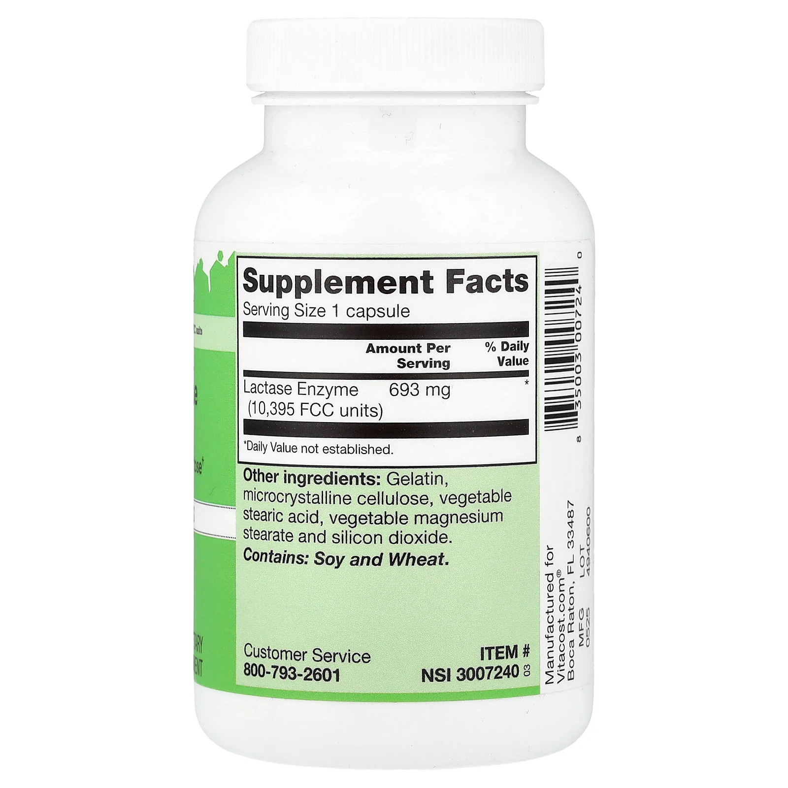 Lactase Enzyme, 693 mg, 100 Capsules