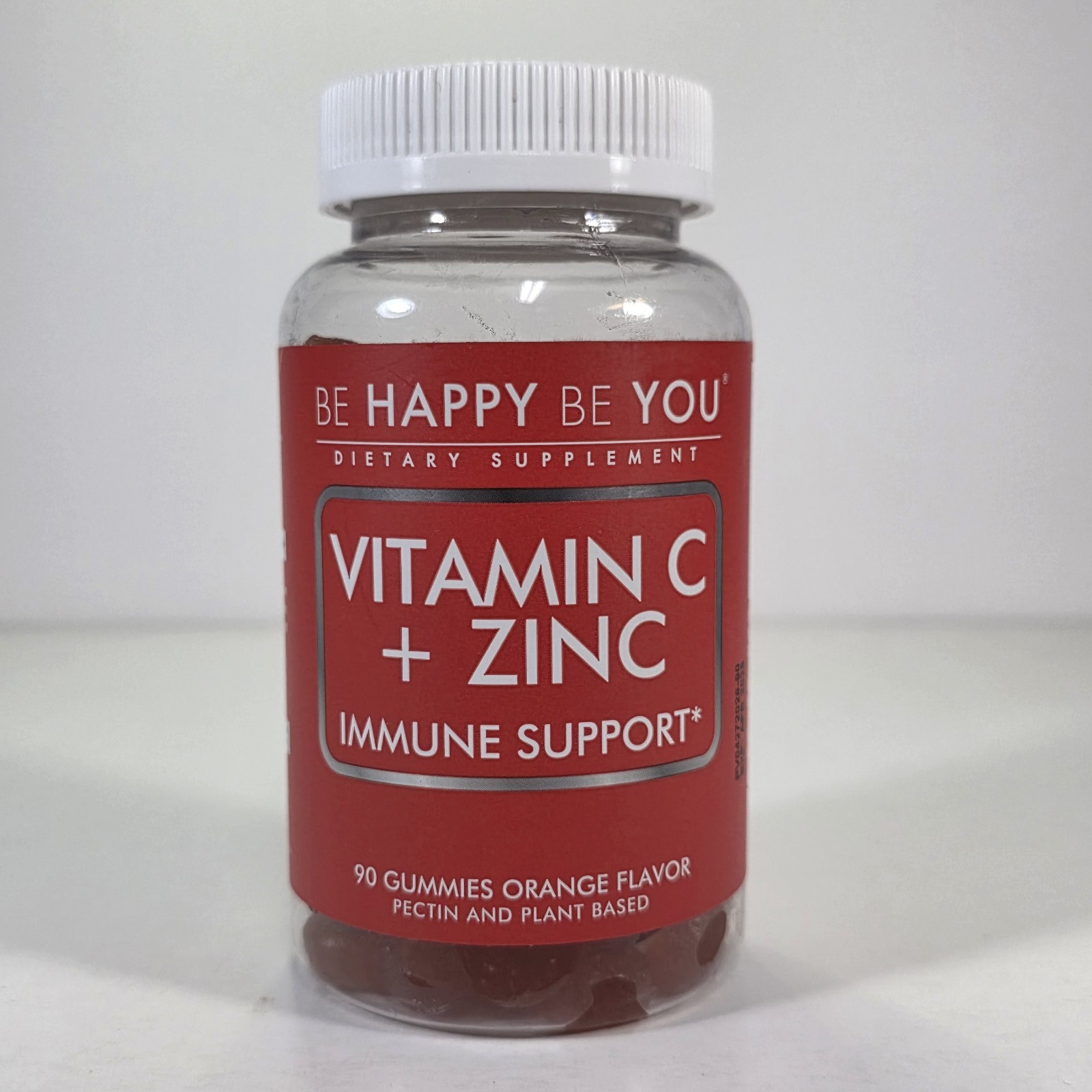 Be Happy Be You Vitamin C + Zinc Immune Support 90 Orange Gummies EXP 04/2028