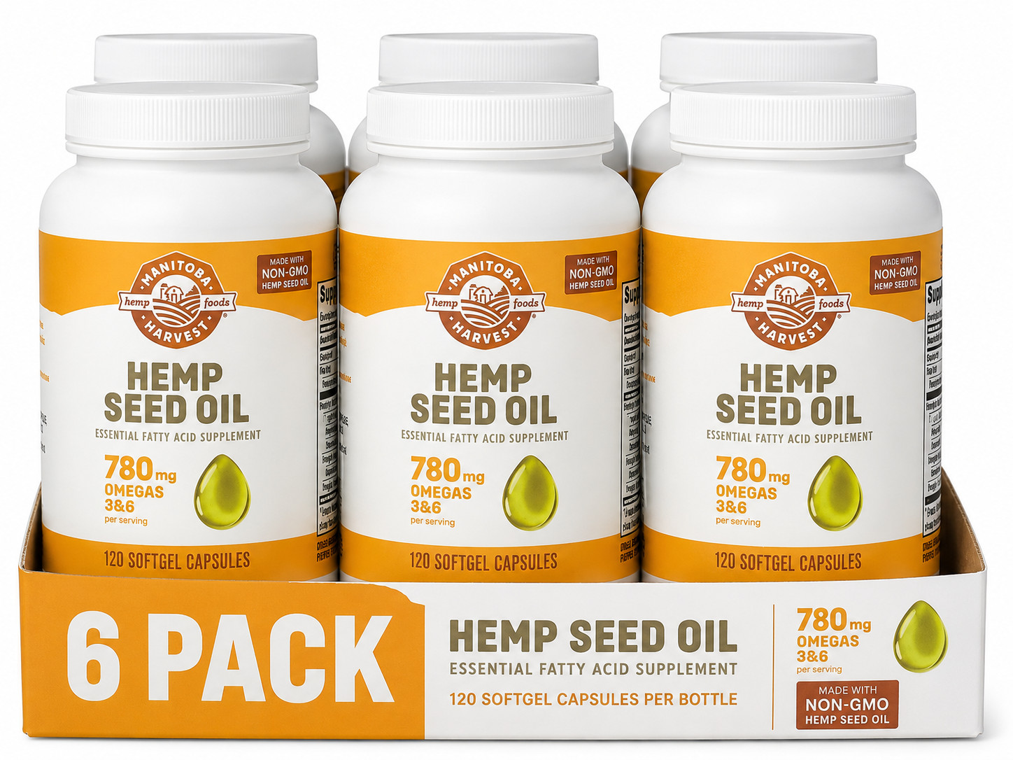 Manitoba Harvest Hemp Seed Oil 120 sgels (Pack of 6)