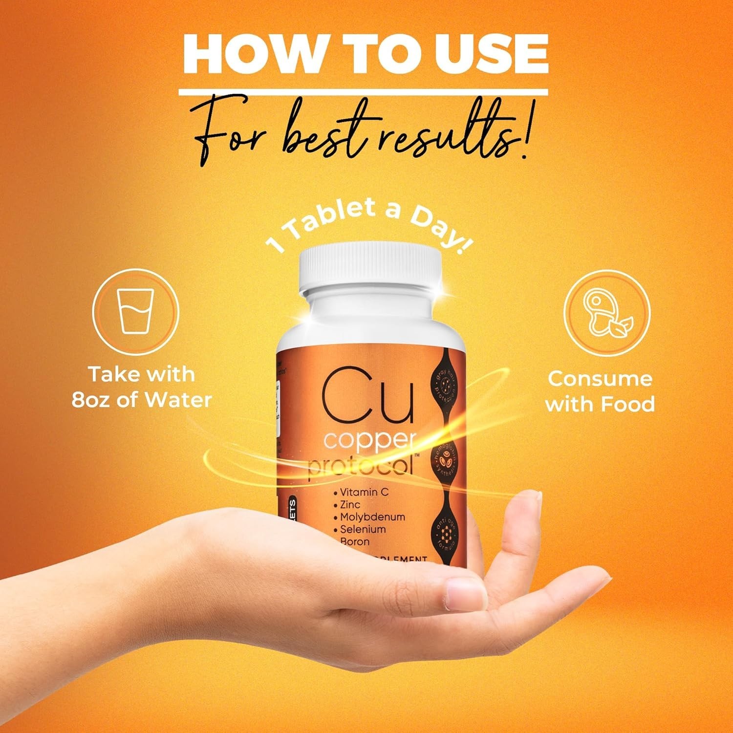Copper Protocol Copper Supplements for Women and Men 90 Capsules Boosts Energ…