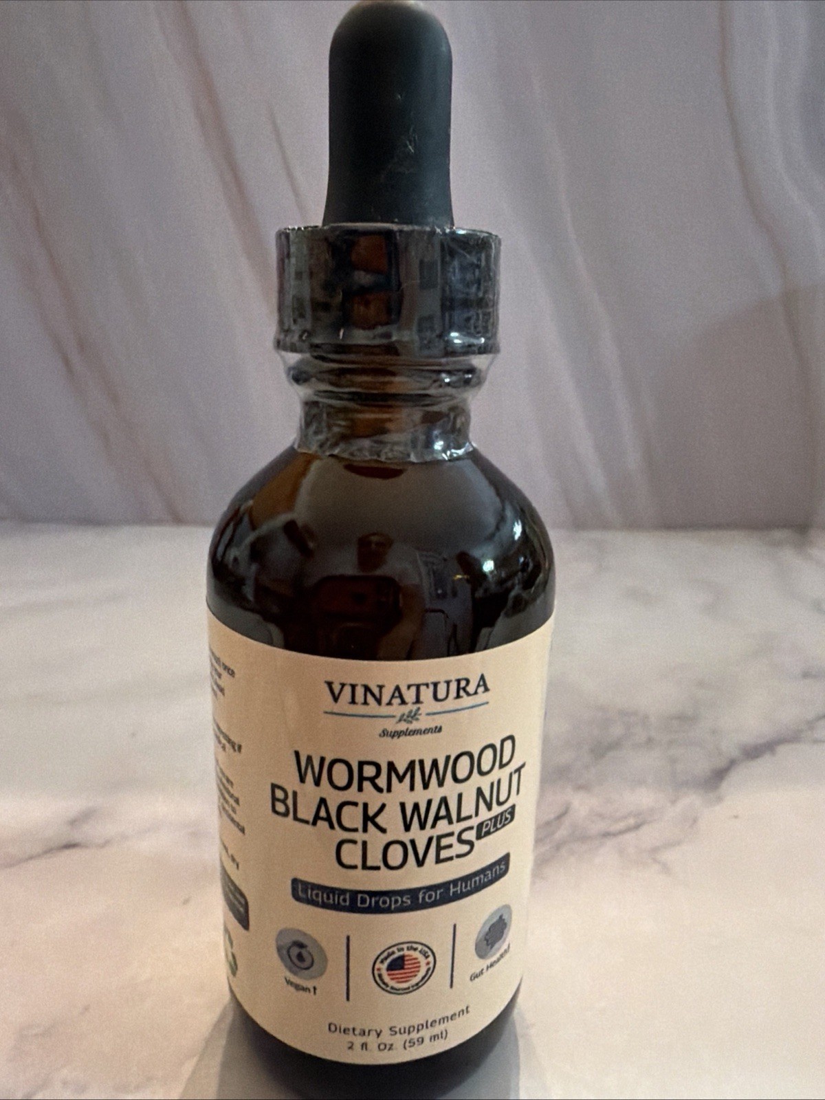 VINATURA Wormwood Black Walnut Cloves Liquid – Cleanse, 2 Fl Oz (Pack of 1)