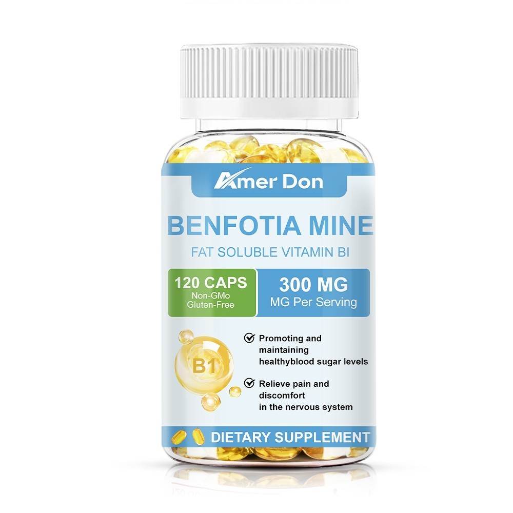 300mg Benfotiamine Capsules Fat Soluble Thiamine Vitamin B1 NON-GMO,Gluten Free