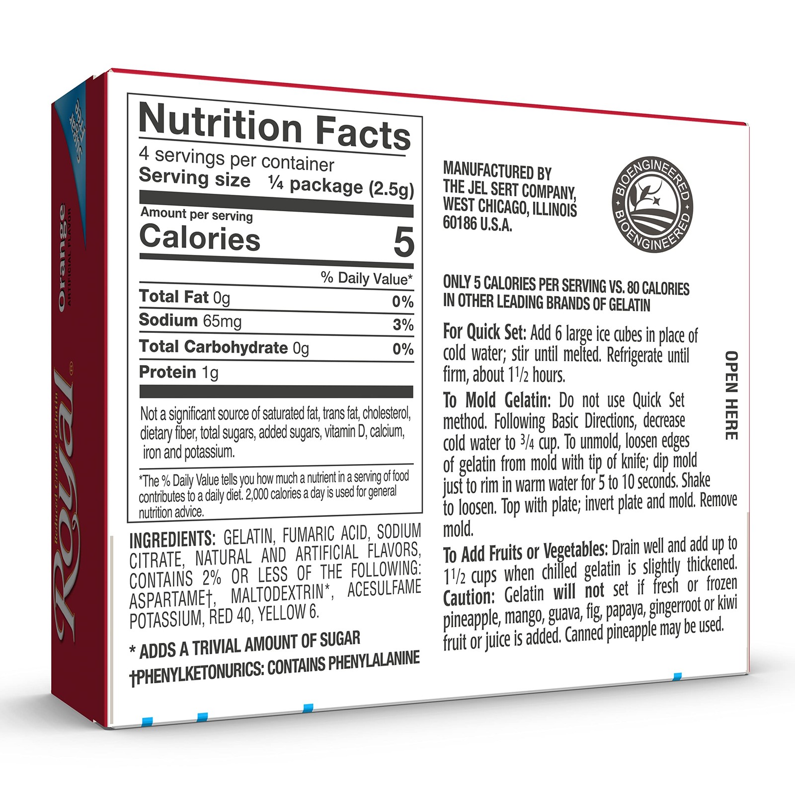 Royal Orange Gelatin Dessert Mix, Sugar Free and Carb 0.32 ounce (Pack of 12)