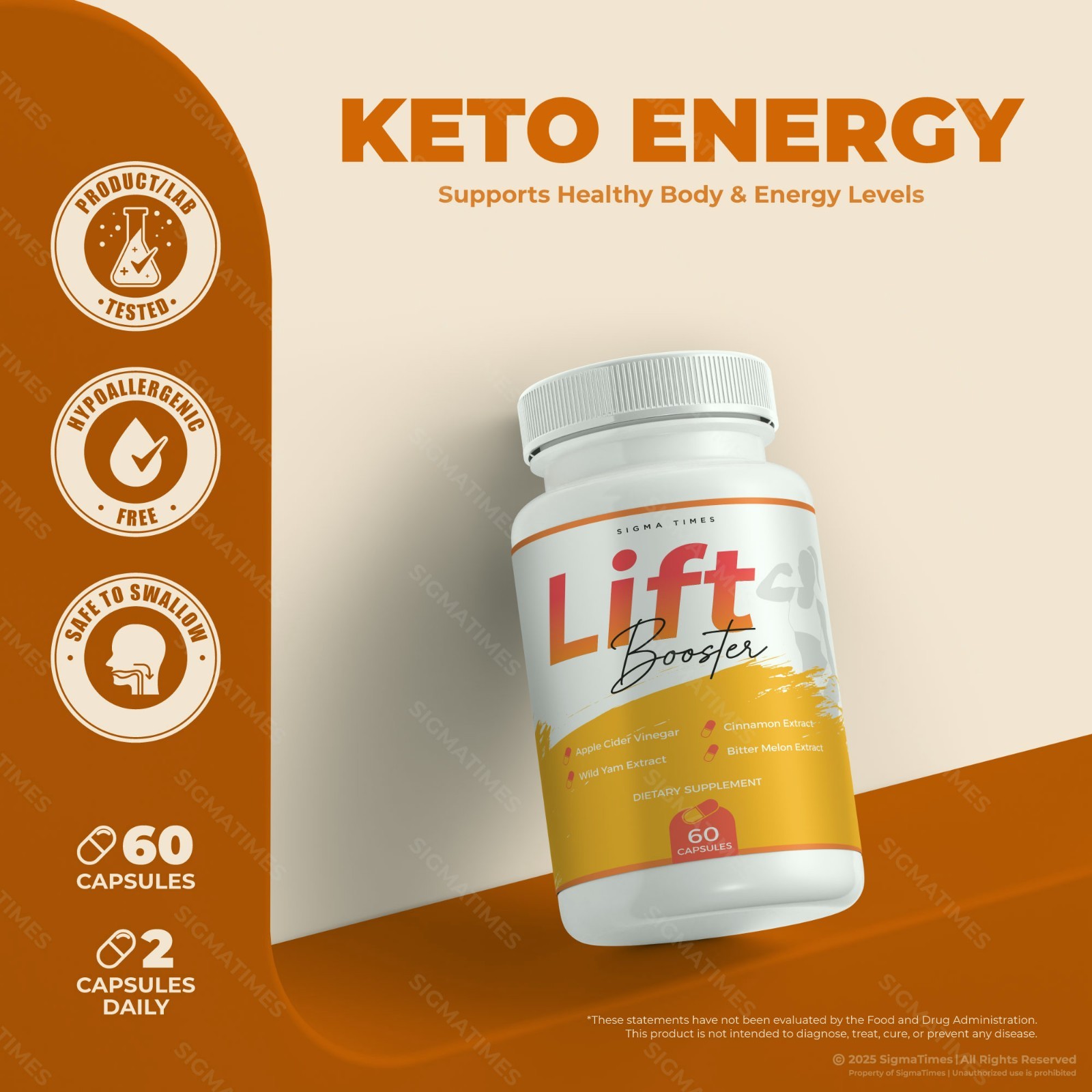 Lift Booster Capsules – Supports Metabolism & Natural Weight Loss – 5 Pack