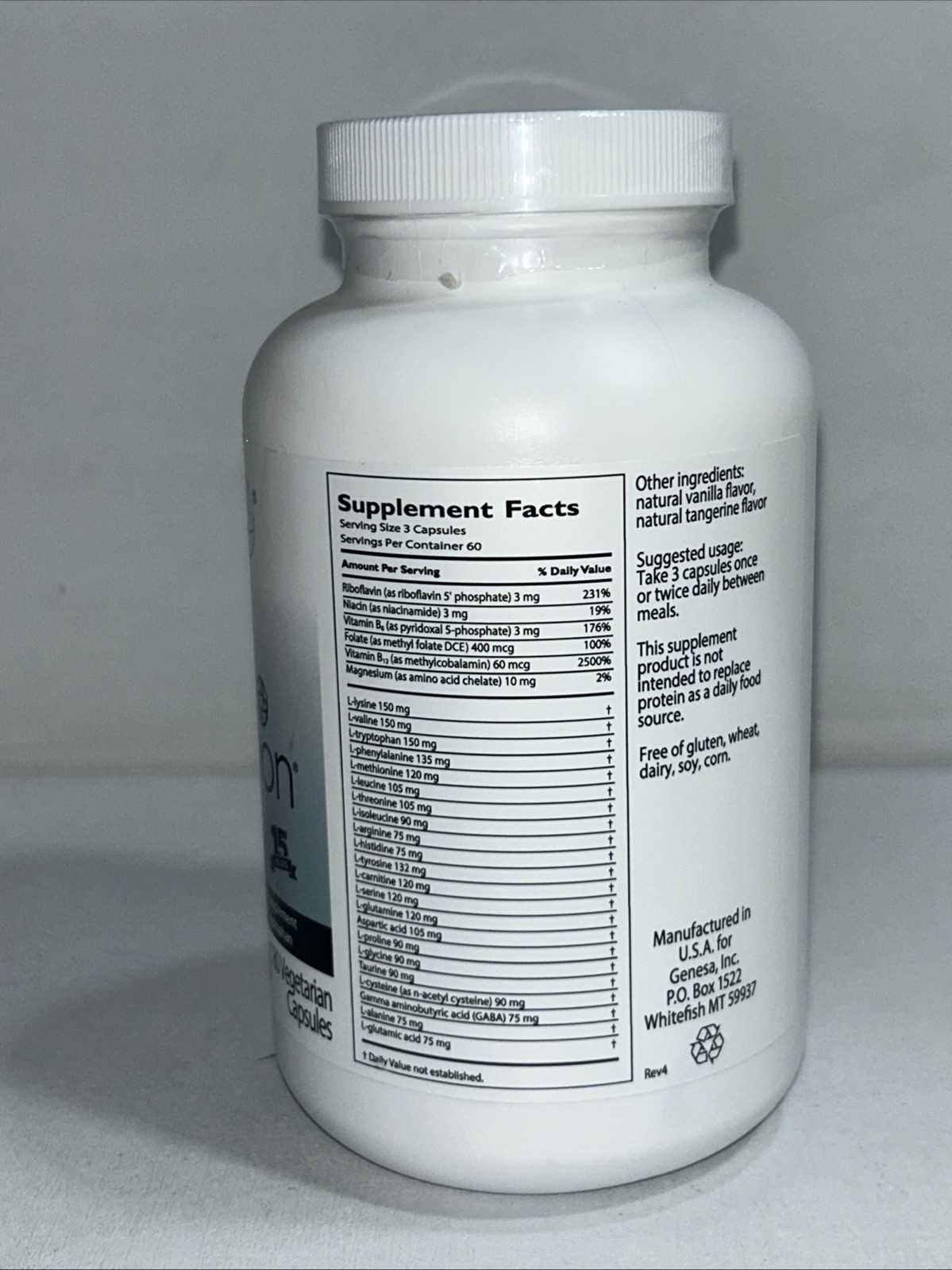 Sealed Total Amino Solution Supplement 180 Caps