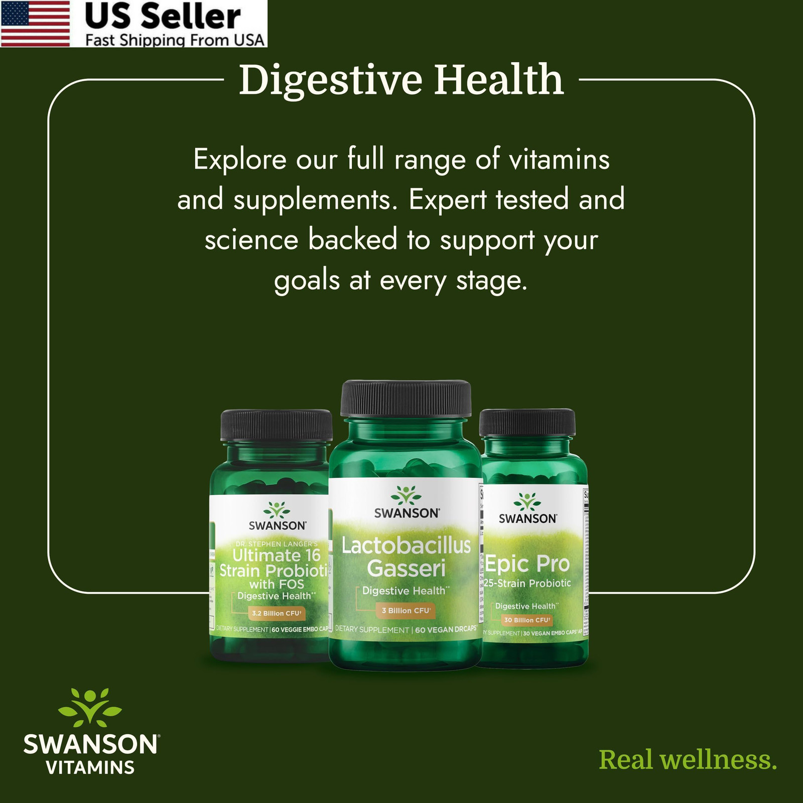 Swanson Lactobacillus Gasseri Probiotic for Adults 60 Count (Pack of 1)