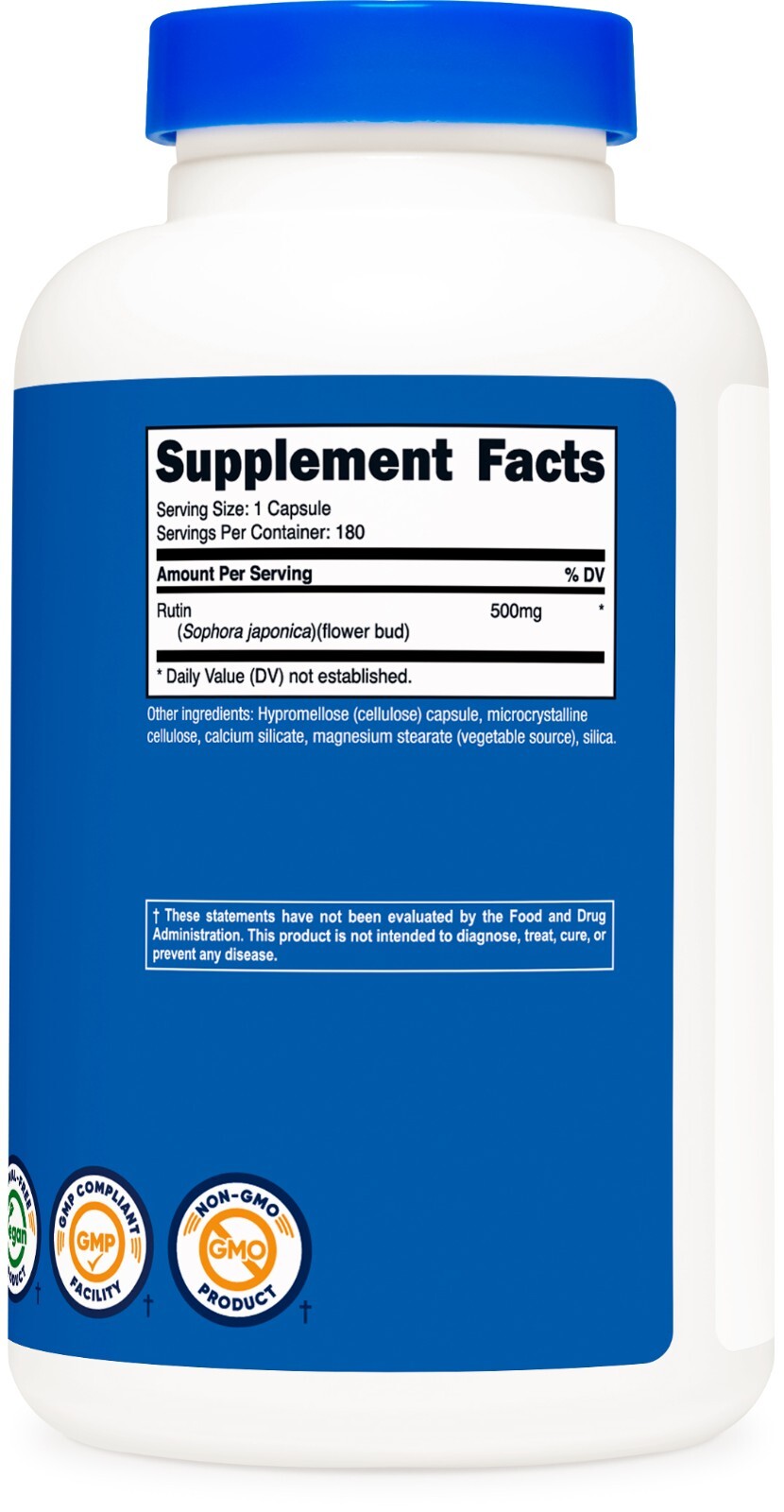 Nutricost Rutin 500mg, 180 Capsules – Gluten Free and Non-GMO