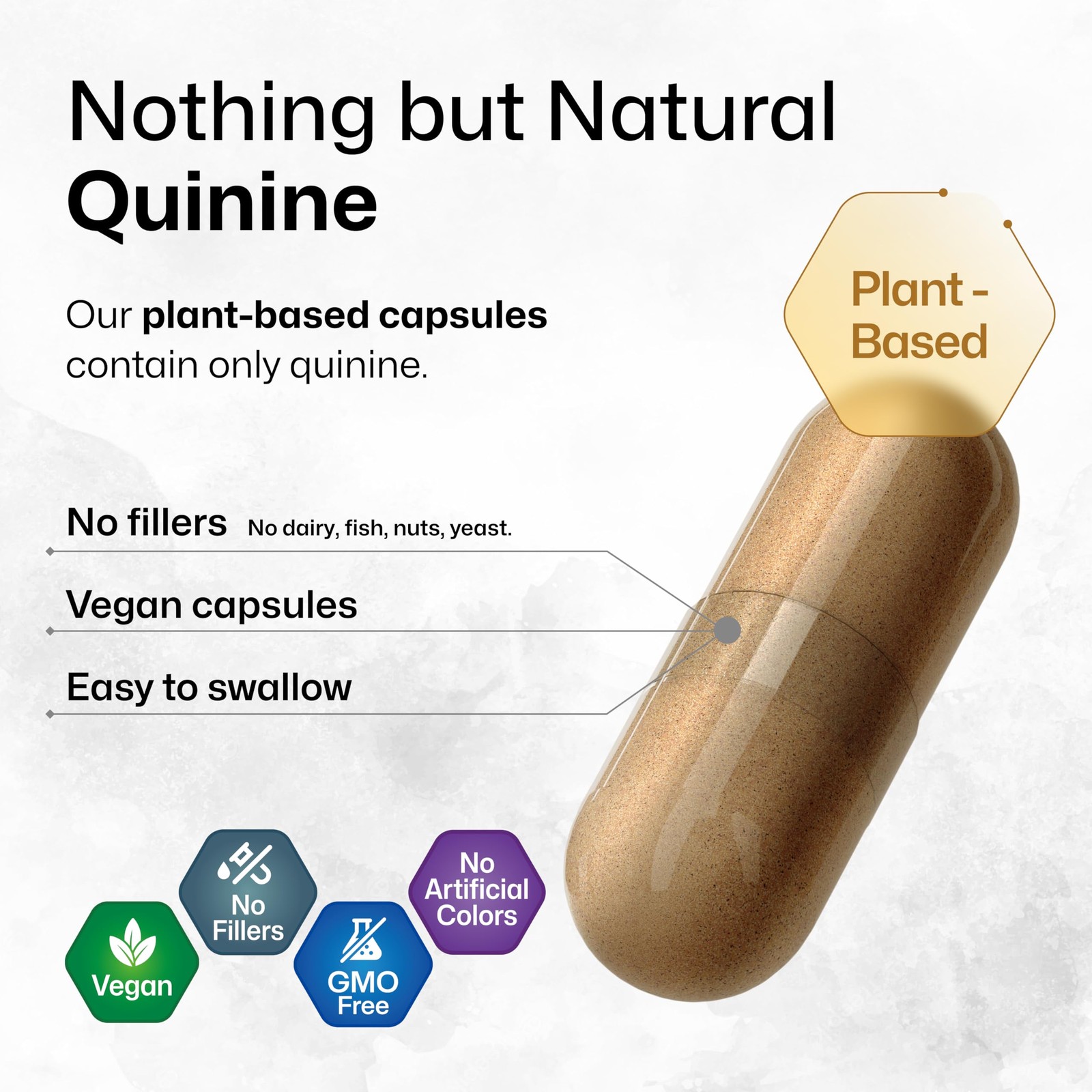 BIO KRAUTER Quinine for Leg Cramps Capsules 500 mg – 100 Count (Pack of 1)