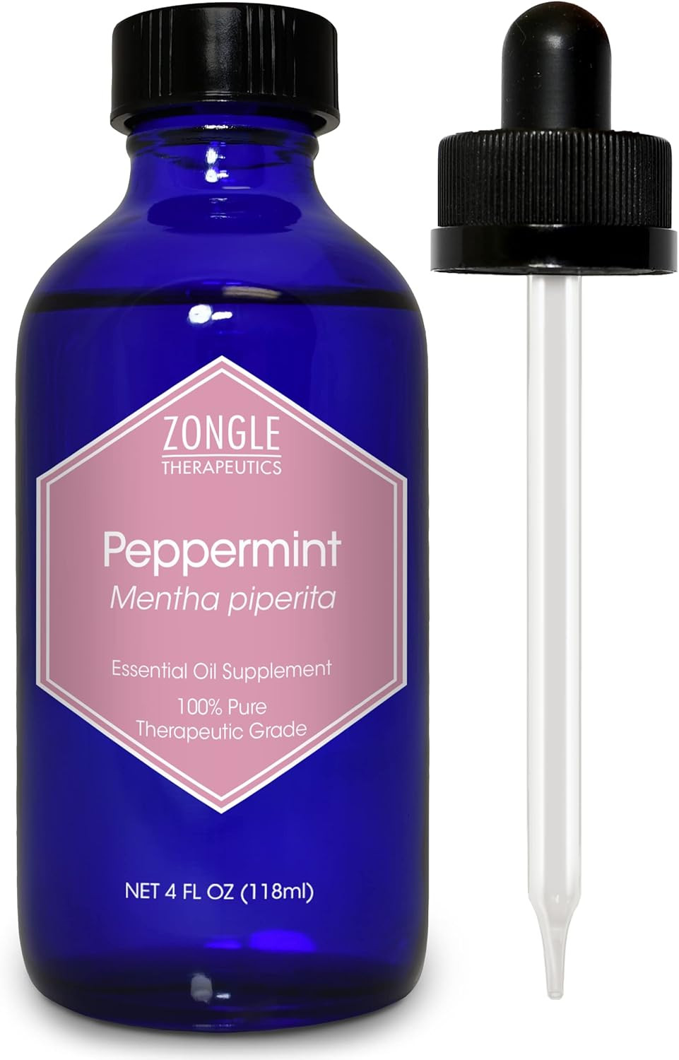 Zongle Therapeutics Peppermint Essential Oil – 100% Pure, 4 oz