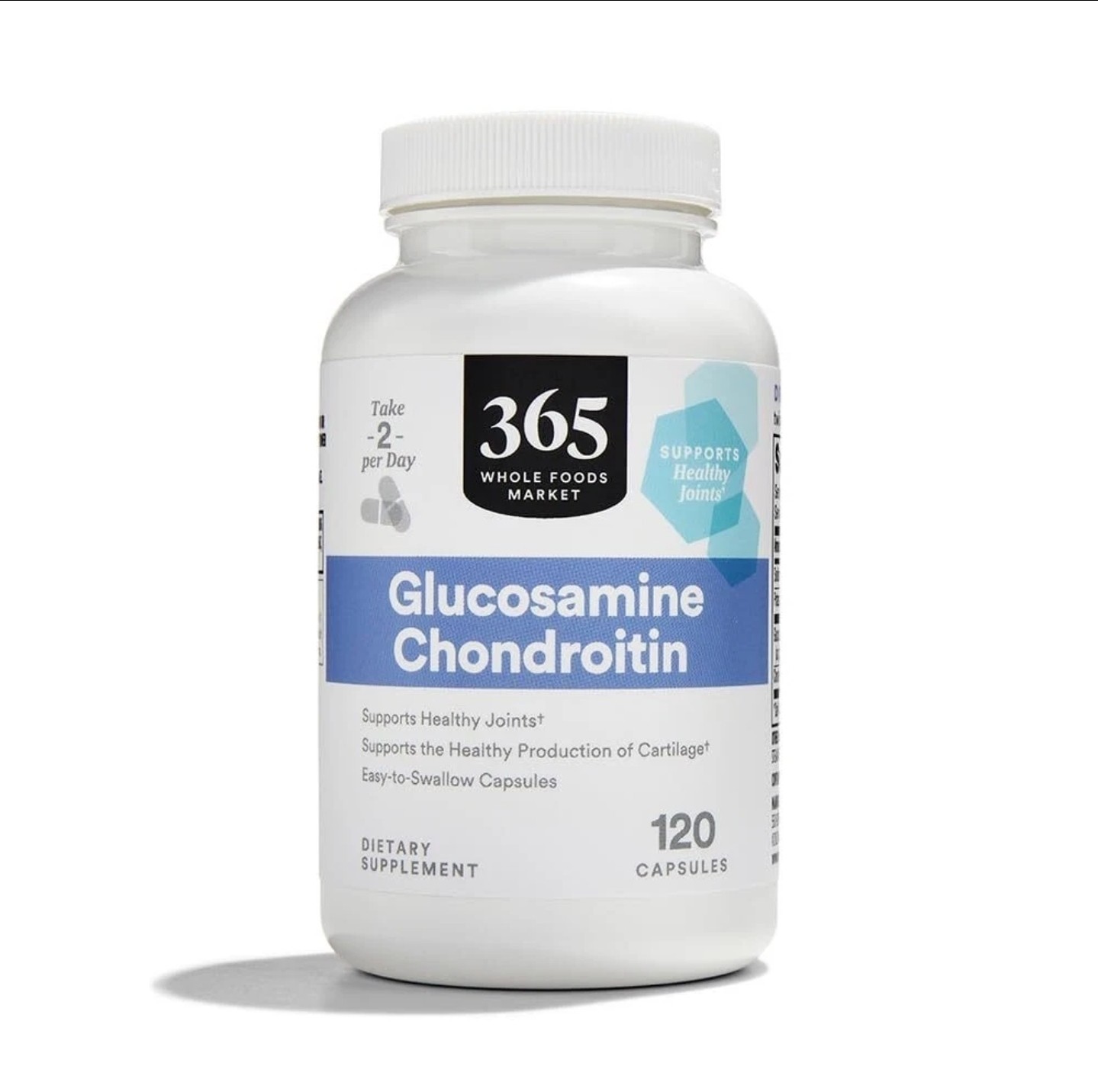 365 by Whole Foods Market, Glucosamine Chondroitin, 120 Capsules BB 01/2026