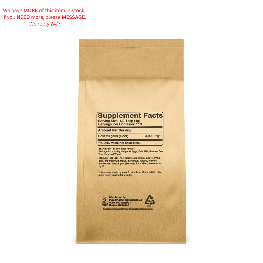 Pure Original Ingredients Beet Root Powder (1lb) 16 Ounce (Pack of 1)