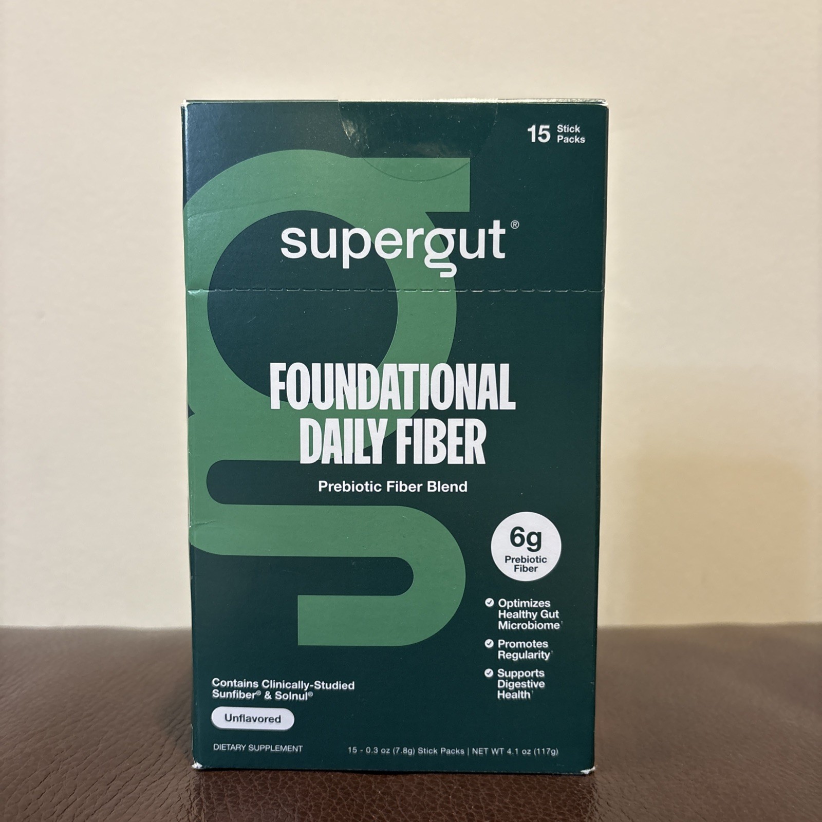 Supergut, Foundational Daily Fiber, Prebiotic Fiber Blend, Unflavored, 15-0.3oz